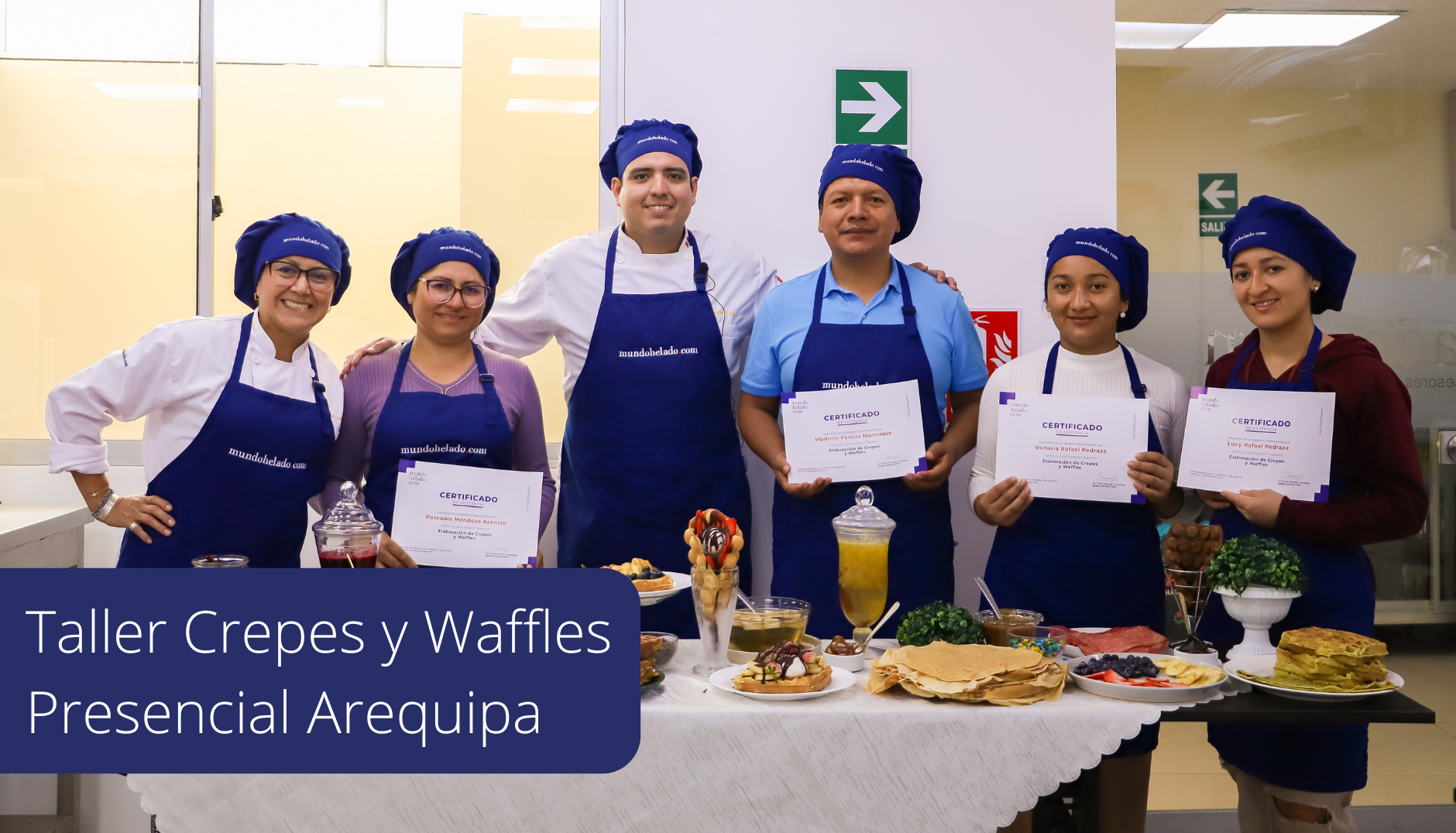 Perú: Curso de elaboración de crepes y waffles en Arequipa. Presencial.